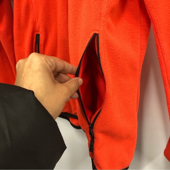 THE NORTH FACE Fleece Jacket orange & black full zippered - Picture 3 of 10